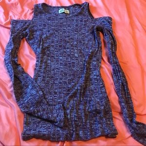 off the shoulder long sleeve shirt